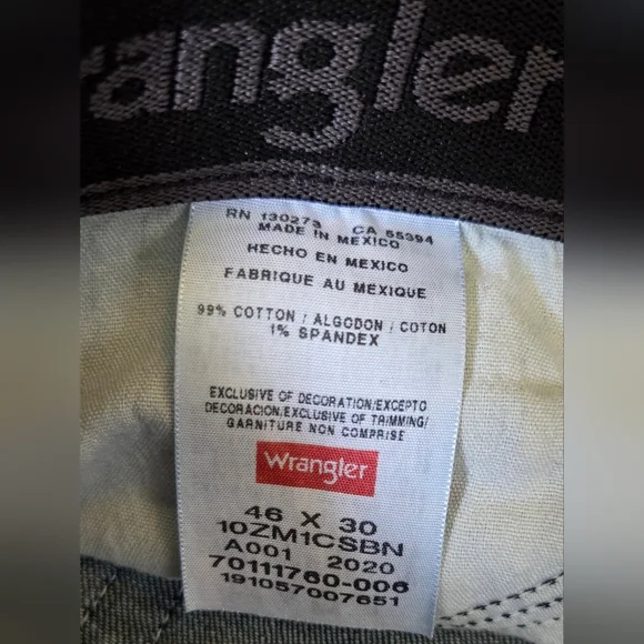 Wrangler Authentics Men's Regular Fit Comfort Flex Waist Denim Jeans, Size 46x30 - Picture 7 of 8